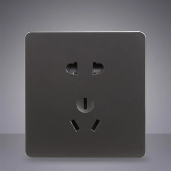 

2pcs Home Improvement Electrical Wall Socket MK Gray 86 Type Five Holes Two Three Socket 16A for Air Conditioner Water Heater