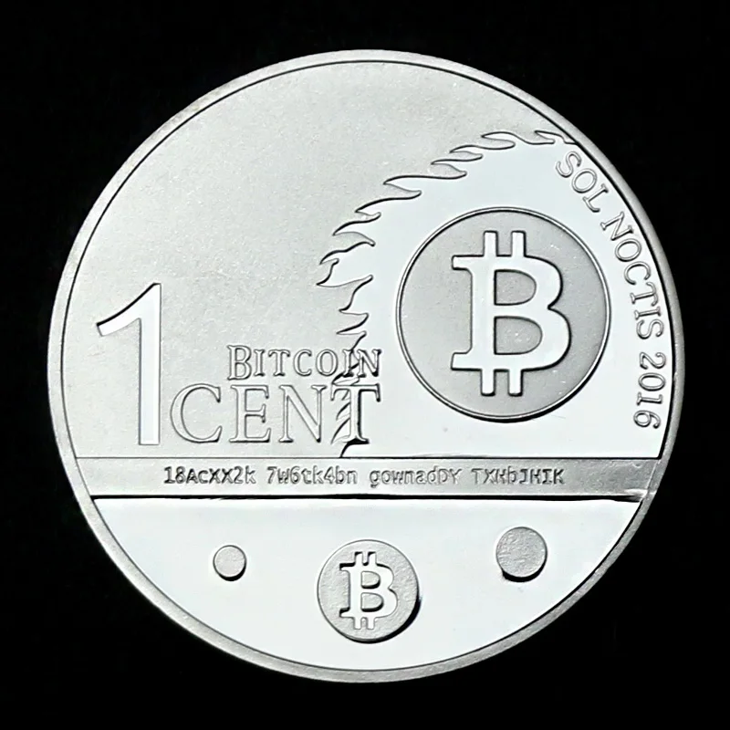 One Bitcent BTC Okcoin серебряные копии монет сувенирная металлическая Ремесленная монета