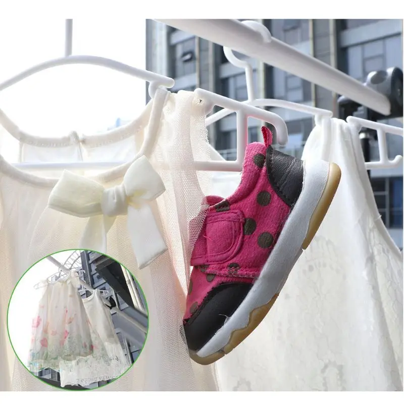 Baby Coat Hangers 10 Pack White Plastic Nursery Nonslip Space Saving Tubular Kids Clothes