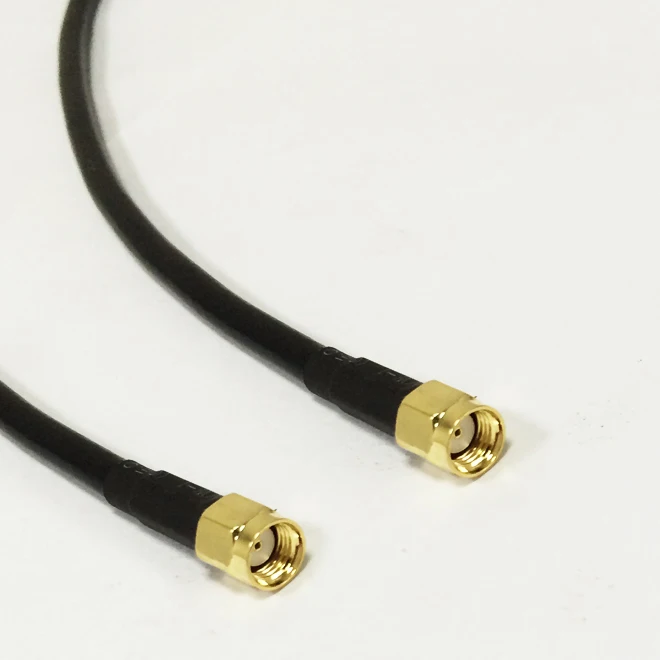 

New RP-SMA Male Plug Switch RP-SMA Male Plug Convertor RG58 coax cable Wholesale Fast Ship 50CM 20" Adapter