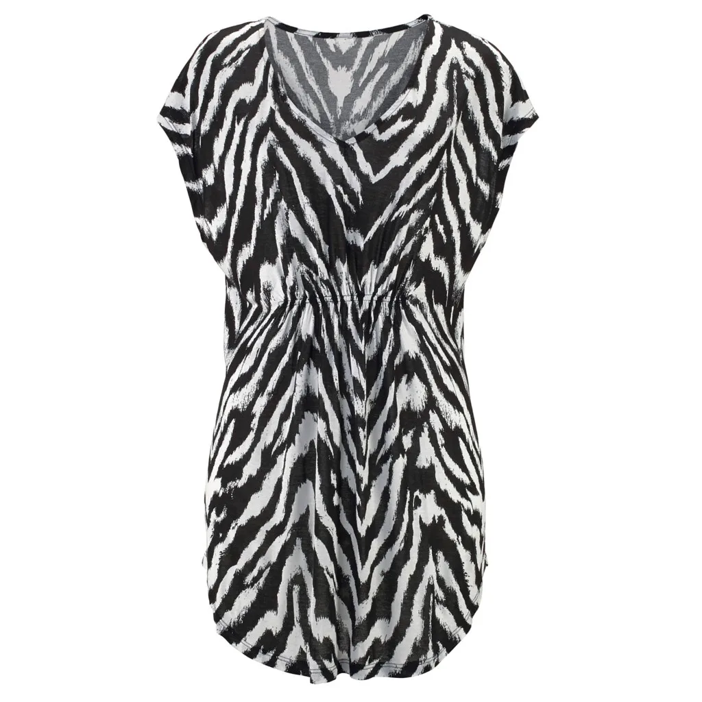 

SAGACE Womens Print T-shirts Summer Strappy Vest Top Short Sleeve Shirt Women Casual Tank Female Zebra Print Beach T-Shirt Top