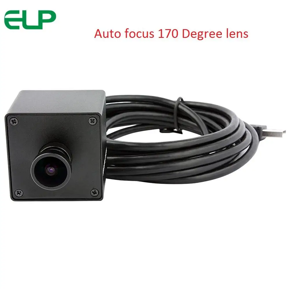 ELP 5MP 2592x1944 Автофокус USB камера MJPEG/YUY2 мини камера CCTV HD USB2.0 Автофокус промышленная камера - Цвет: 170degree lens