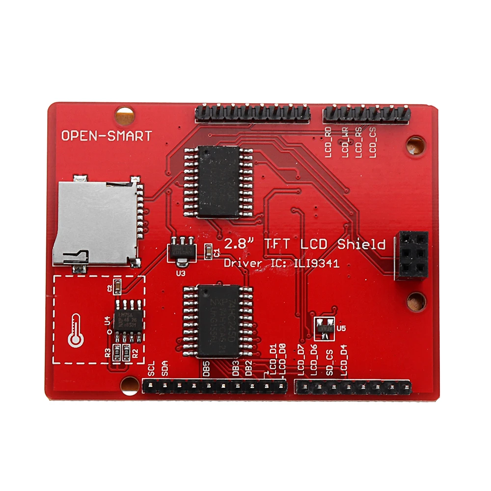 Новый 2 8 дюйма TFT RM68090 для сенсорного ЖК экрана щит на плате датчик температуры +