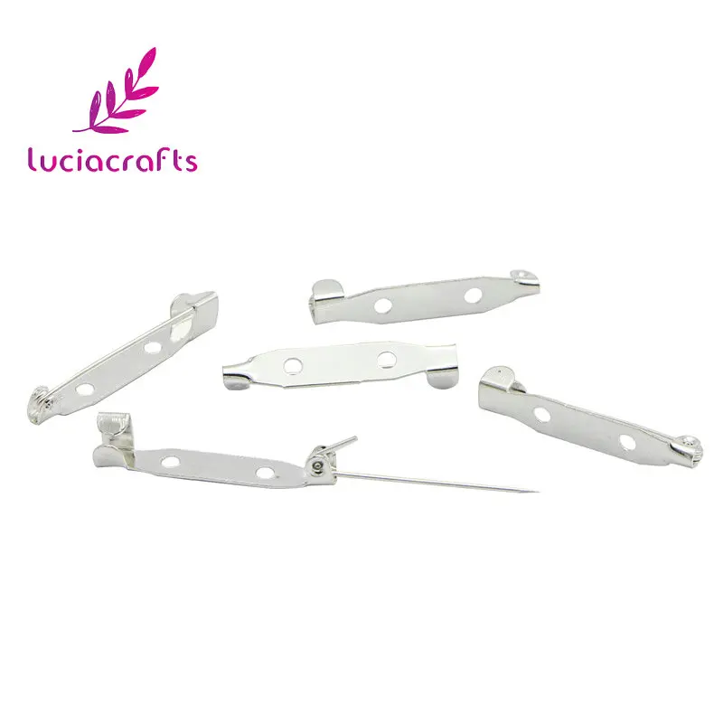 Lucia crafts 12 шт./лот DIY 27 мм Брошь с 2 отверстиями зажим булавкой аксессуары для одежды