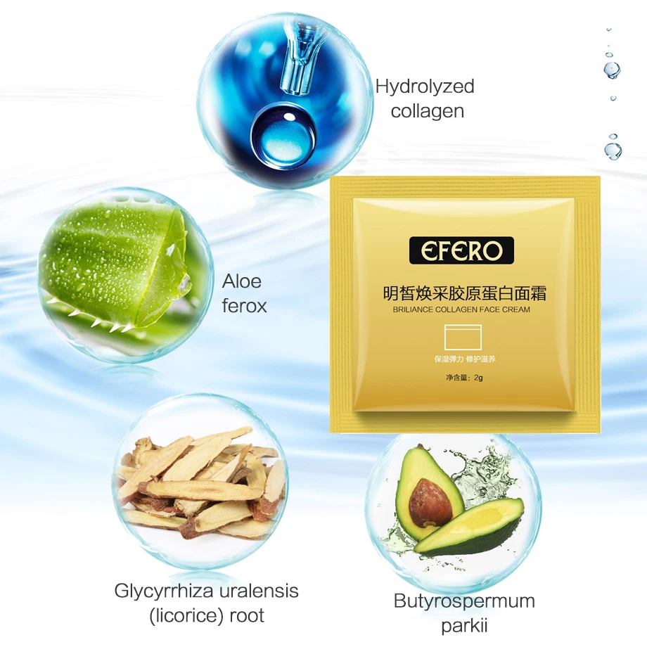 EFERO 10 упаковок отбеливающий крем с гиалуроновой кислотой против морщин антивозрастная Сыворотка для восстановление лица увлажняющий крем для ухода за кожей