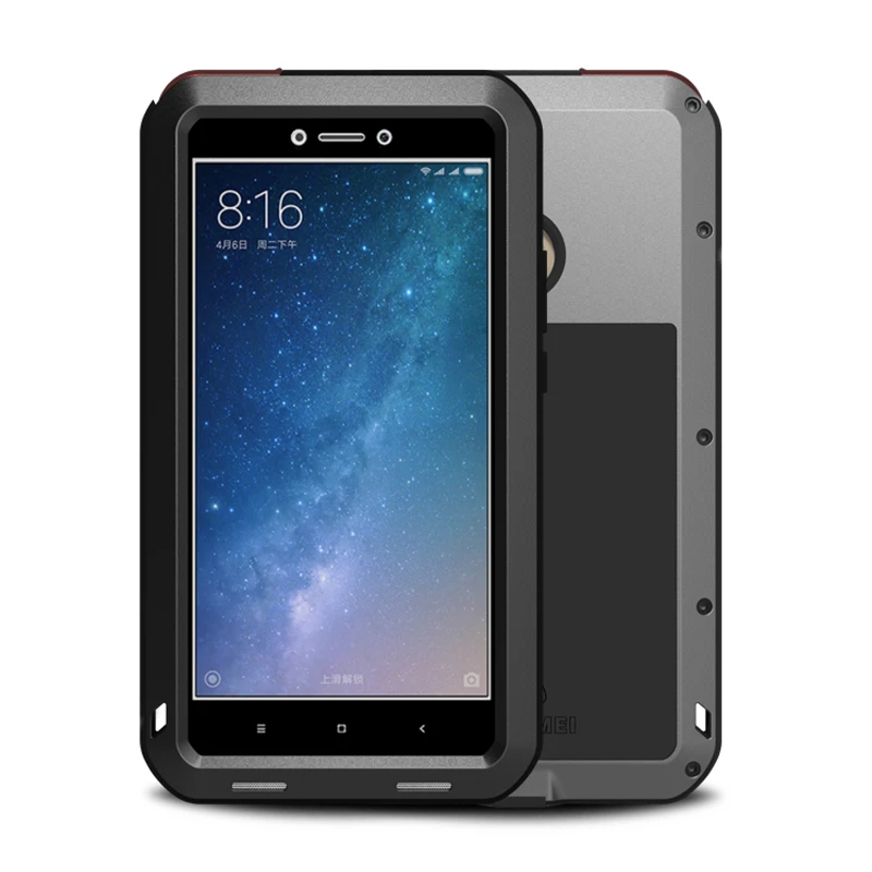 Aluminum Metal Case sFor Xiaomi Max 2 Case Armor Full Phone Body Protective Cover Shockproof Heavy Duty sFor Xiaomi Mi Max2 Case