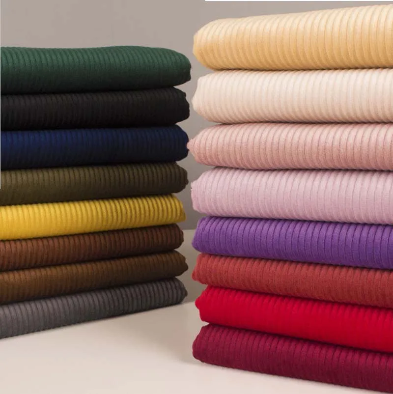 

SMTA Good quality soft skin-friendly cotton corduroy fabric rib vivid color for choosing 50*150cm/piece for overalls D20