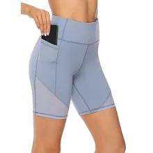 Женский модный дизайн, высокая талия, Йога, короткие, обтягивающие, дышащие, спортивные, летние, контроль живота, тренировка, бег, Йога, шорты# P5