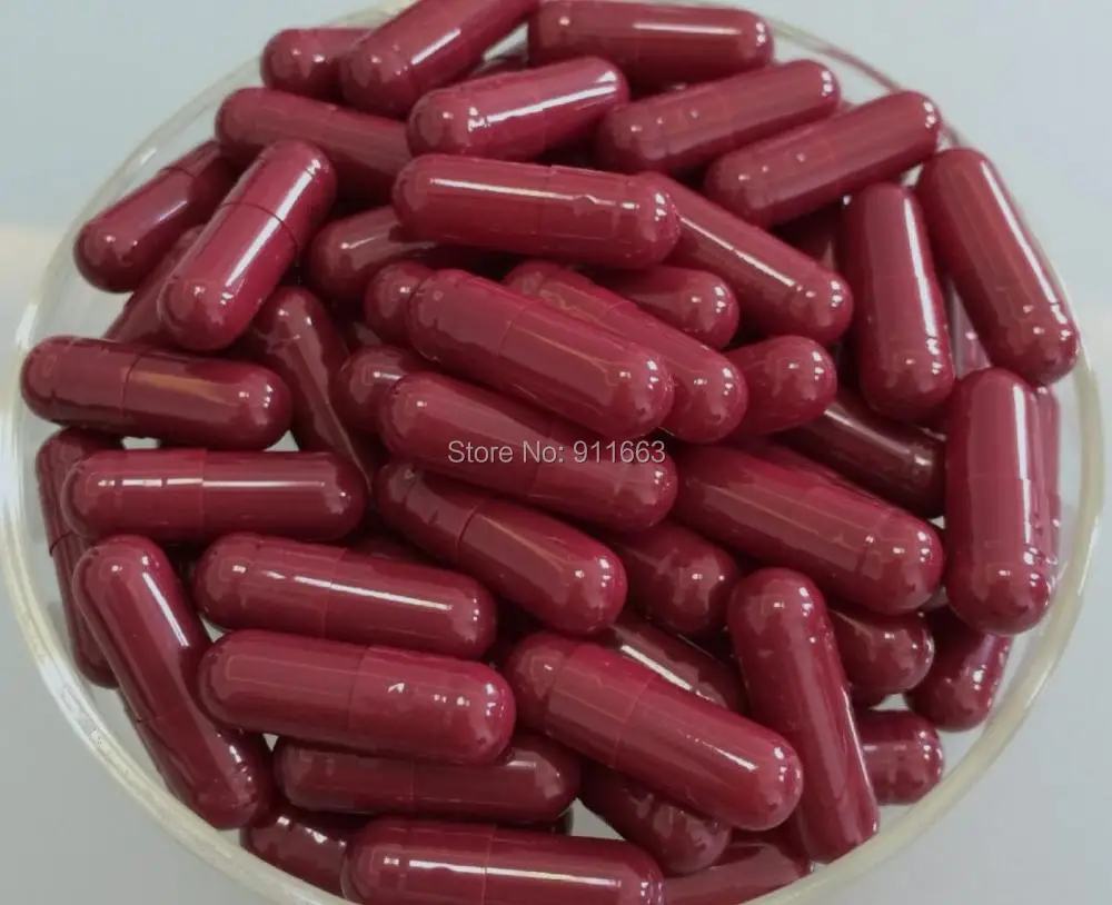 

0 size vacant capsules 10,000pcs ! Purple red Colored empty gelatin capsule 0# (joined or seperated capsules available!)