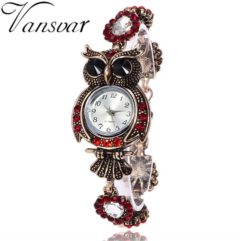Vansvar Women Watches Bracelet Watch Ladies Luxury Owl Fashion Quartz Stainless Steel Wrist Watch Watches Relogio Feminino Vansvar Women Watches Bracelet Watch Ladies Luxury Owl Fashion Quartz Stainless Steel Wrist Watch Watches Relogio Feminino
