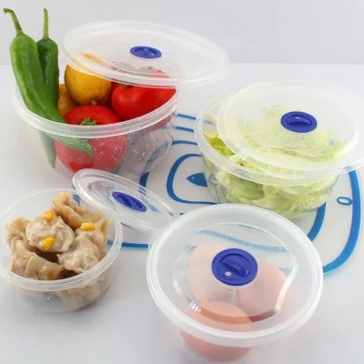 

The circular sealing preservation box Sealed container 4pcs free shipping