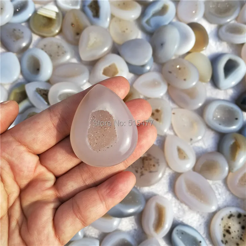 

Natural small agate geode teardrop-shaped crystal geode gifts for sale