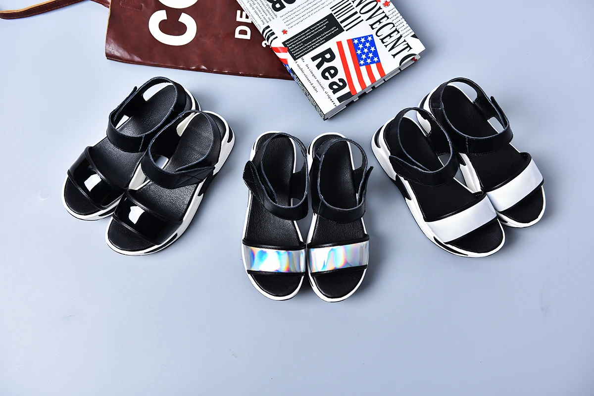 ERNESTNM 2019 Chunky Sandals New Open-toed Women Sandals Wedge Hollow Out Outdoor Platform Glitter Summer Sandalia Feminina