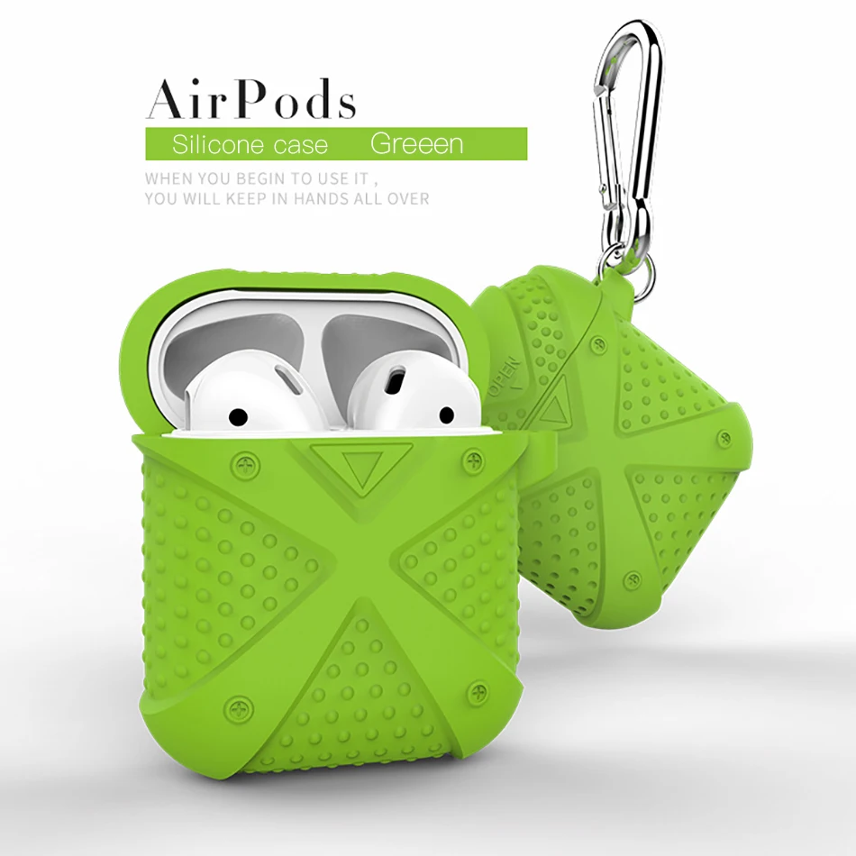 !ACCEZZ Bluetooth Wireless Earphone Case For AirPod Soft Cover Accessories For Apple Airpods Headphone Charger Box With Keychain (9)