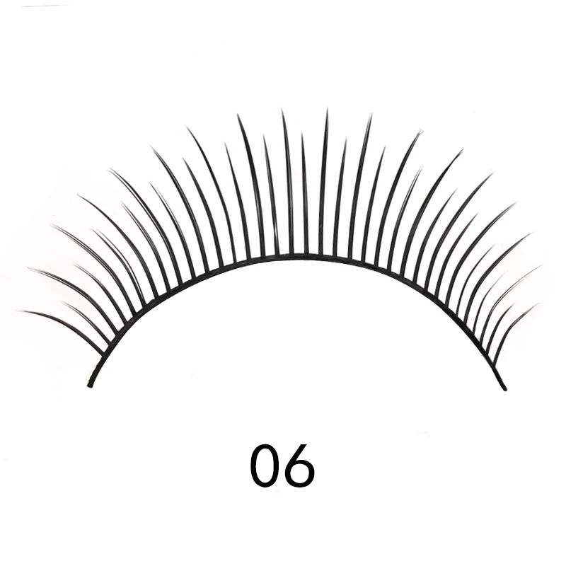 10 pairs of pure handmade false eyelash cotton stalk natural beauty simulation grafting thick eye tail elongated eyelashes #06 (9)