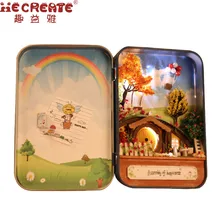 Кукольный домик ручной работы деревянные маленькие головоломка Кукольный дом миниатюрная игрушечная мебель дом кукла на день рождения Подарочная коробка моя мечта Летающий