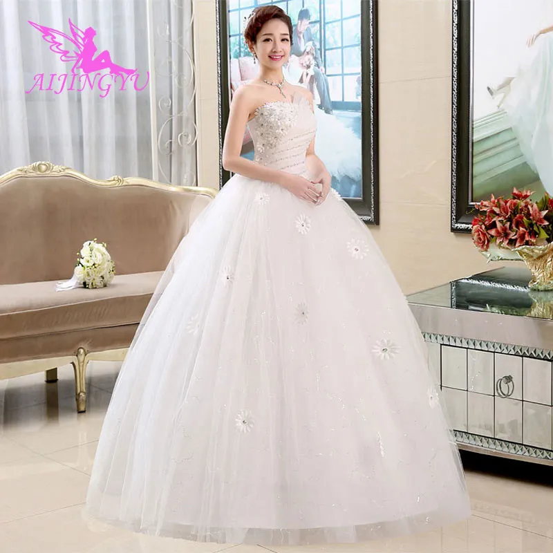 

AIJINGYU 2018 sexy free shipping new hot selling cheap ball gown lace up back formal bride dresses wedding dress WU155