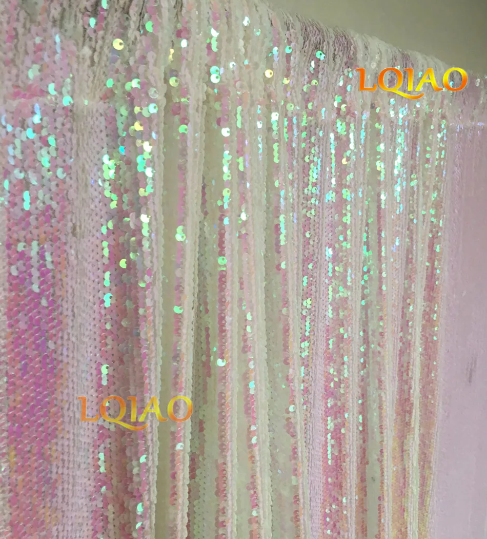 Changed White Reversible Sequin Backdrop-010