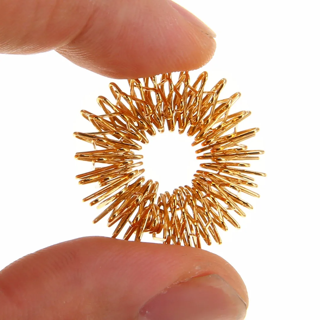 Finger Ring Toy Stress Relief Spiky Sensory Spring Fingers Rings Autism Anti Toy Stress Kids Finger Acupressure Message Ring