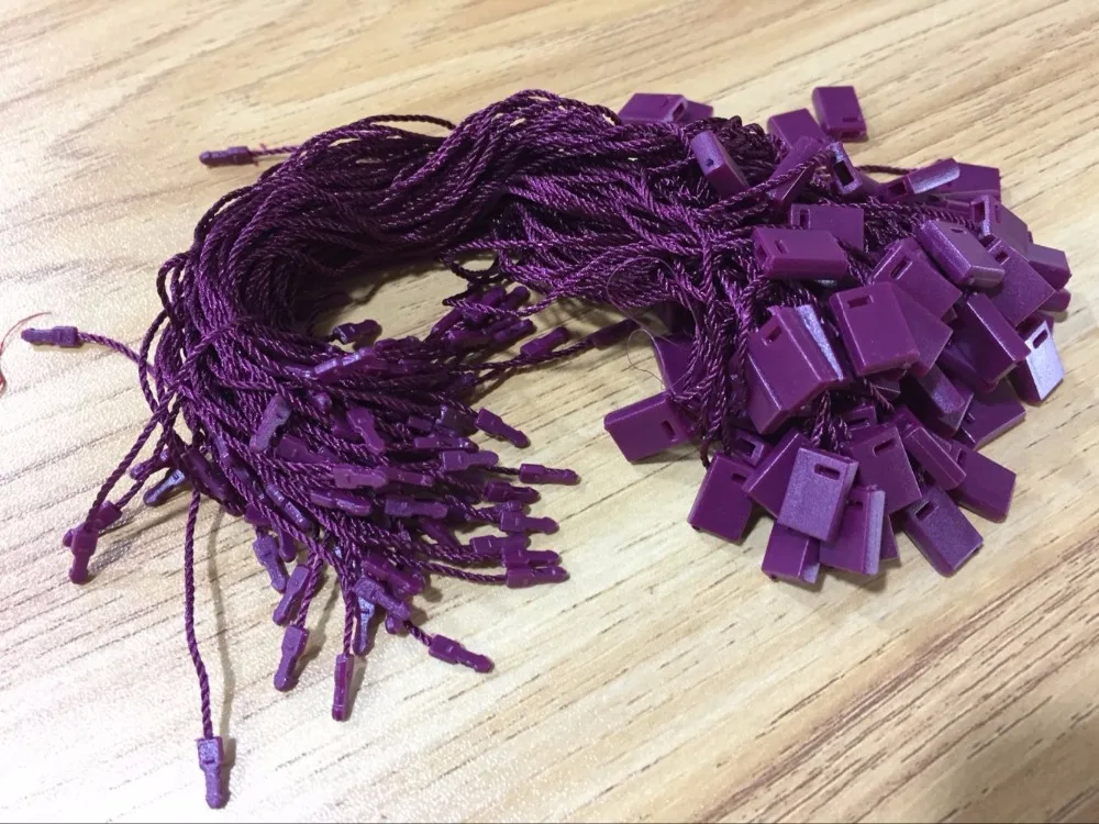 

Free shiping High quality purple hang tag string hang tag strings cord for garment stringing price hangtag or seal tag