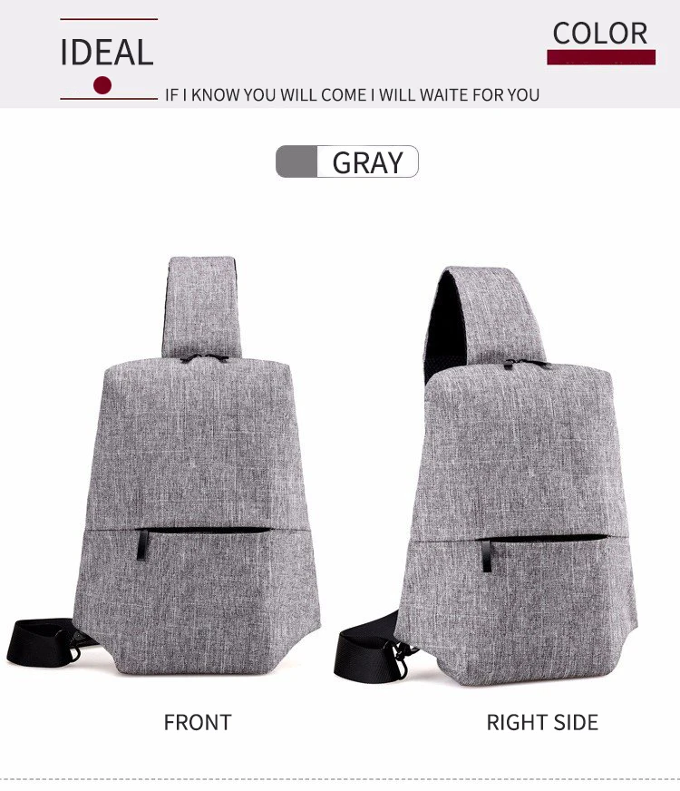 AHRI 2017 New Soft Waterproof High Capacity Chest Bag For Men Female Canvas Sling Bag Casual Crossbody Bags For Short Trip Urban 14