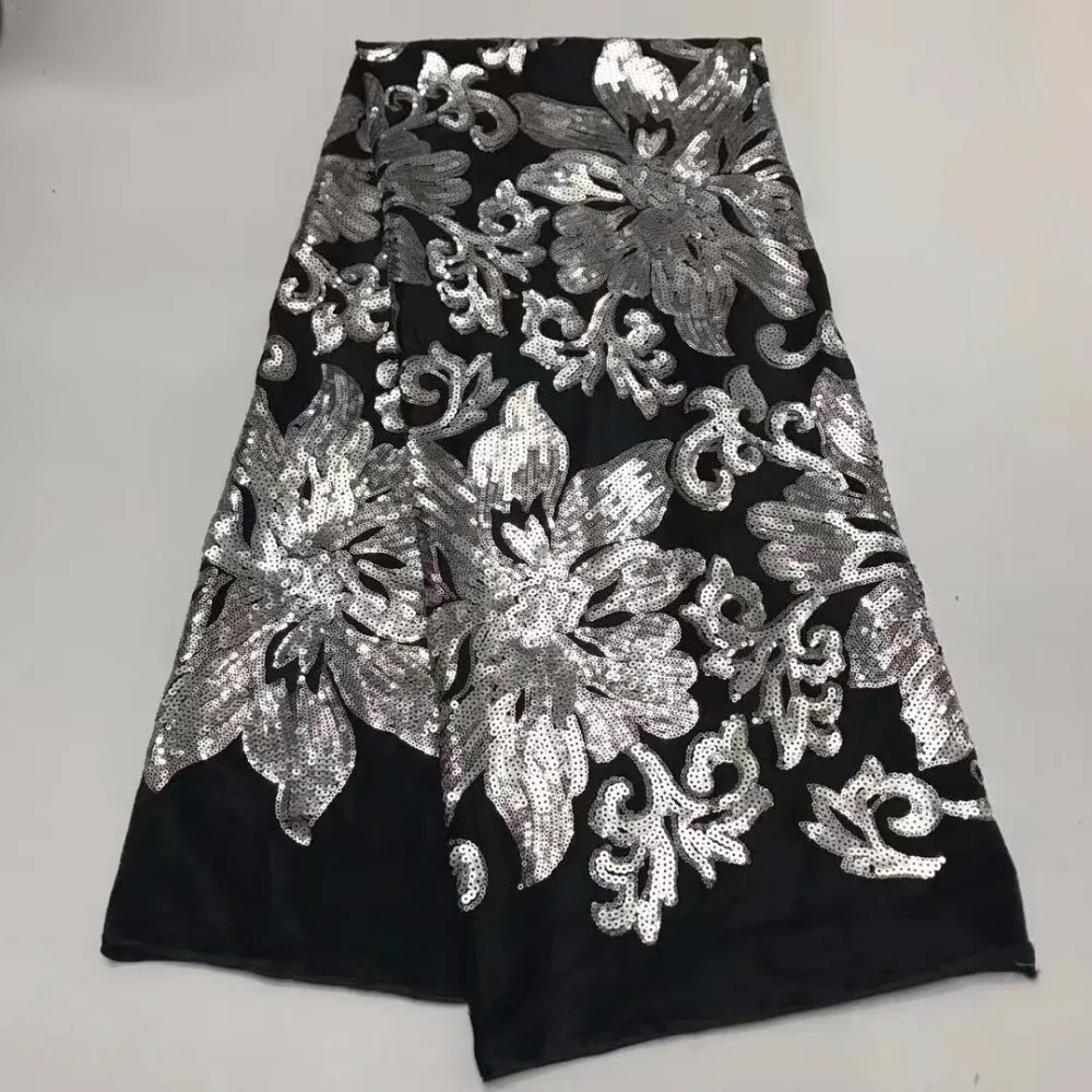 

Latest 2018 Nigerian French Mech Lace Fabric Embroidered High Quality African Lace Fabric Lace Fabric For Party