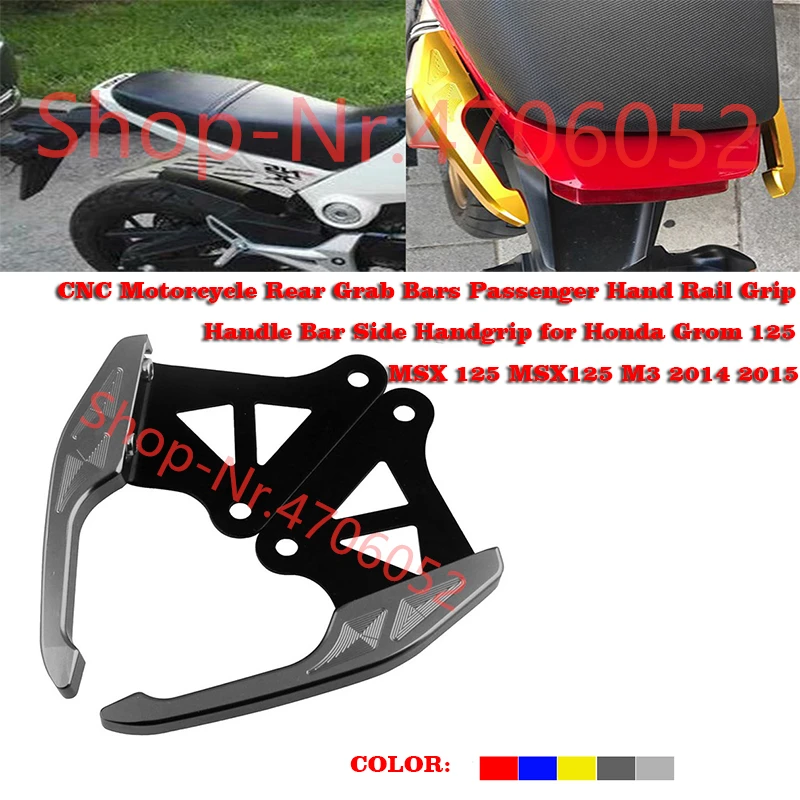 

CNC Motorcycle Rear Grab Bars Passenger Hand Rail Grip Handle Bar Side Handgrip for Honda Grom 125 MSX 125 MSX125 M3 2014 2015