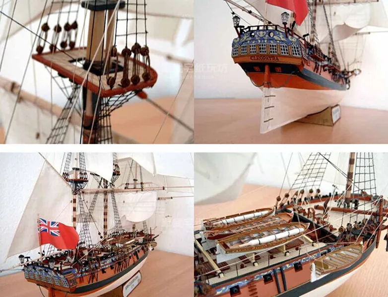 1:96 весы британская египетская Янь после парусного корабля модель 3D бумажная