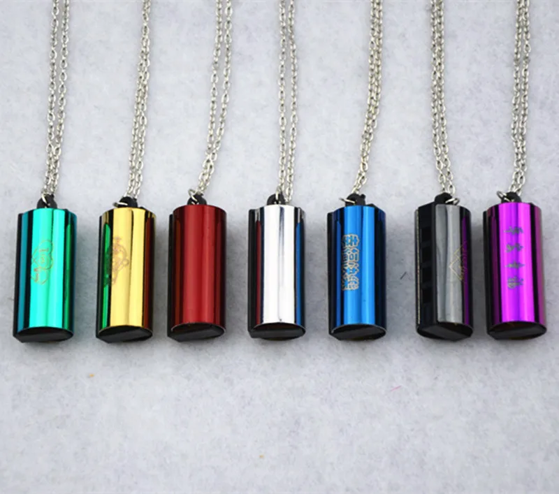 

The World's Smallest Harmonica 4 Hole 8 Tone Mini Harmonica Necklace Cylindrical Color Shipped Randomly