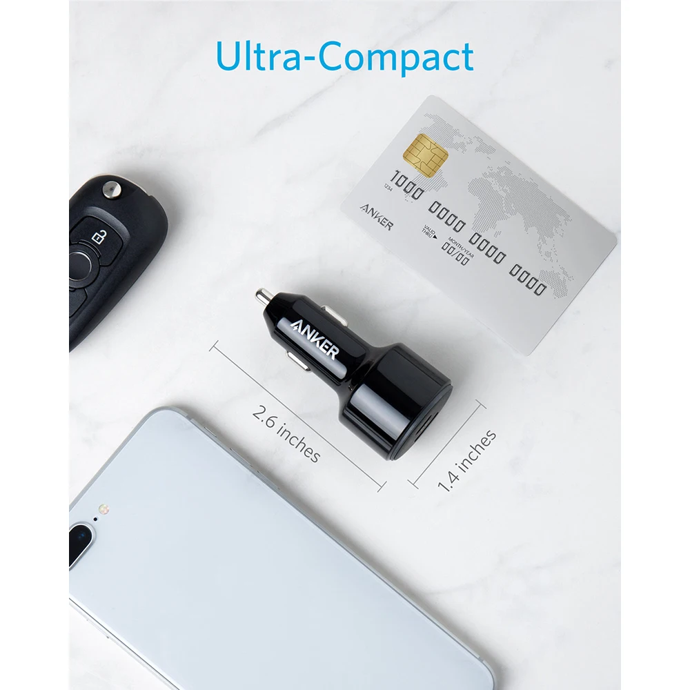 Anker 49.5W PowerDrive Speed+ 2 USB C Car