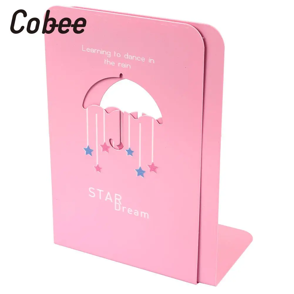 

Bookends Frame Book Stand Bookends Iron Stationery Useful Document Convenient 2pcs