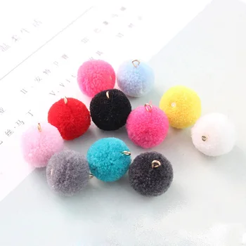 

26PCS 15MM Wool Felt Balls with top screw Multi colour Colourful beads Diy Earring&Pendants Finding DIY Party Decoration