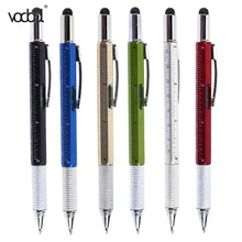 VODOOL Tool Ballpoint Pen Creative Stationery Screwdriver Ruler Spirit Level Ball Pen Multifunction Canetas Office School Gift
