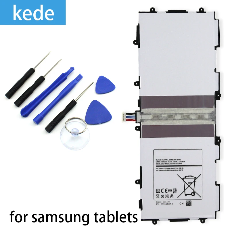 

kede for SAMSUNG Original Replacement Battery T4500E For Samsung GALAXY Tab3 P5210 P5200 P5220 Authentic Tablet Battery 6800mAh