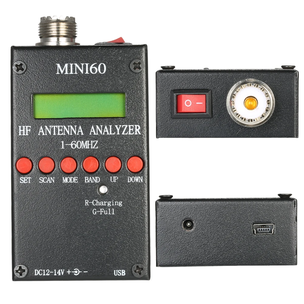 Анализатор антенны Mini60 1 60 МГц SARK100 AD9851 HF ANT SWR для любительской радиостанции|swr