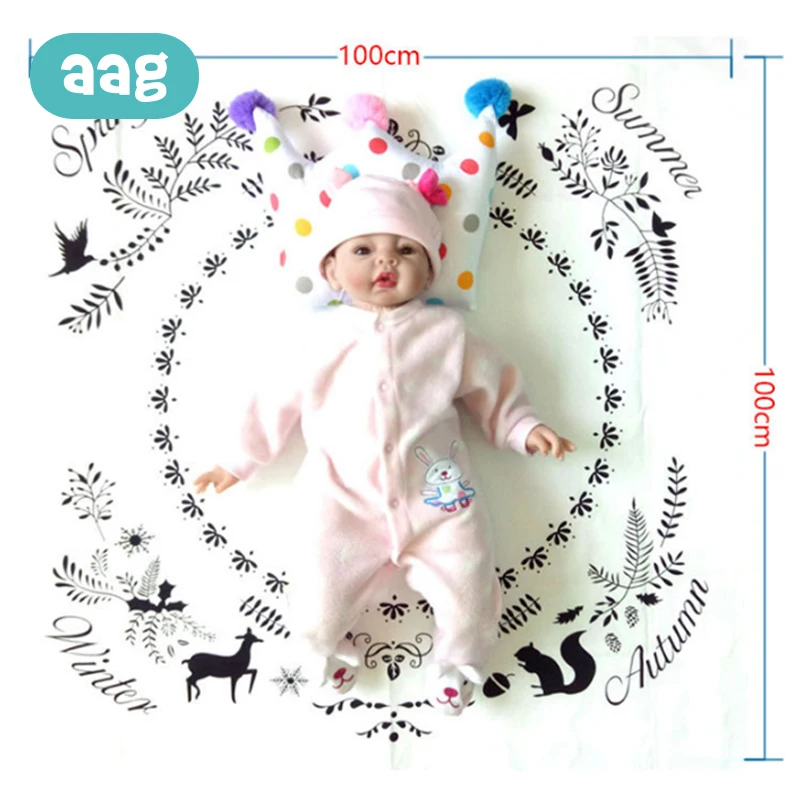 AAG Baby Milestone одеяло новорожденный ежемесячный юбилей фотографии Опора одеяла для заднего фона снимать аксессуары Конверт одеяло