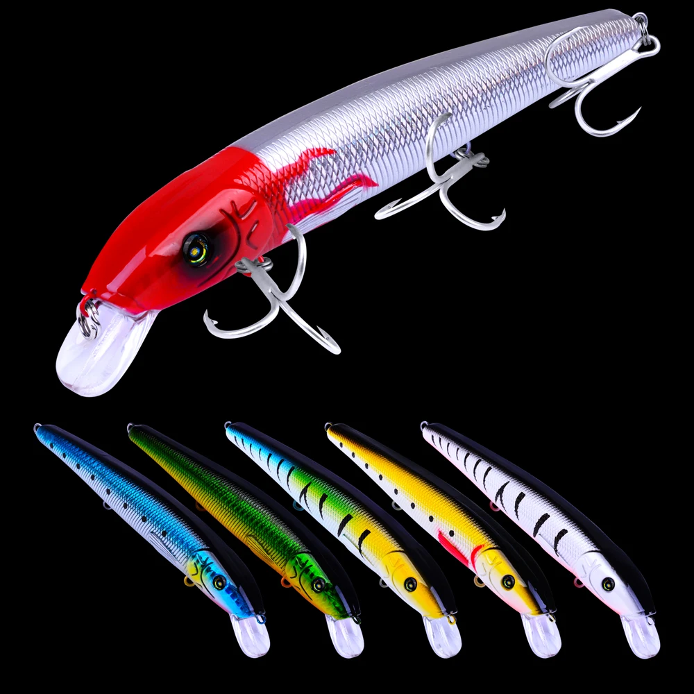 6PC Artificial Fishing Bait 6Colors Fishing Lure34.5g 1.22oz/16.5cm 6.5