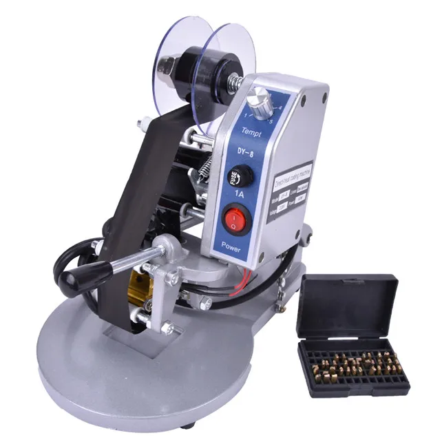DY-8 Color Ribbon Hot Printing Machine,Heat ribbon printer,direct thermal ribbon coding machine,70 Prints/ Min Manual Hot Stamp