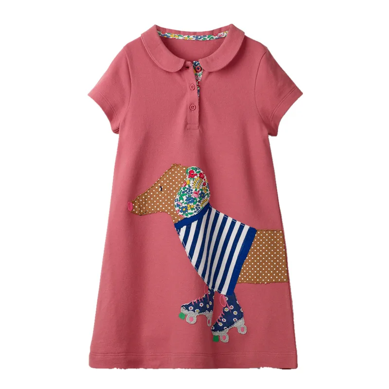 Летнее платье для девочек; Новая модная летняя одежда для маленьких детей; Хлопковое платье в полоску с рисунком для маленьких девочек; платье принцессы для маленьких девочек - Цвет: H6394