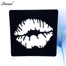 Сексуальные красные губы боди арт Аэрограф живопись здоровье татуировки трафарет сексуальная девушка маленькая хна водонепроницаемый стикер татуировки трафарет AG16