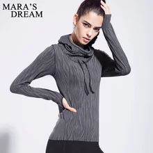 Mara мечта Для женщин тренажерный зал, фитнес, йога сжатия рубашки для мальчиков Для женщин Спортивная футболка с длинными рукавами Футболки-топы Camiseta Йога Пальто