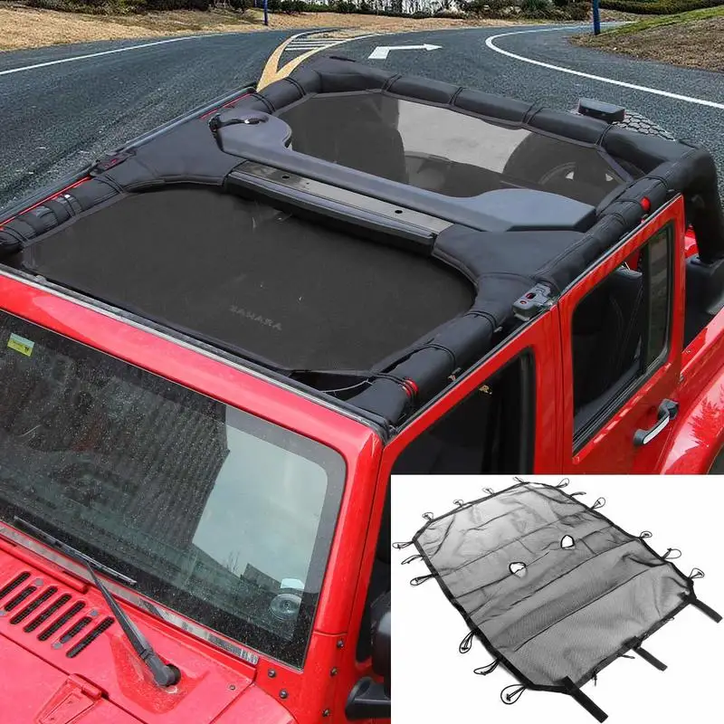Прочная Солнцезащитная УФ шторка защитная сетка Крышка для 4 дверей Jeep Wrangler JK &amp