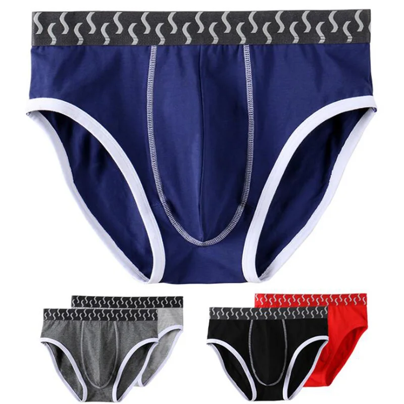 

Men's underwear Solid cotton stretch Plus size XL-5XL briefs Suitable for 55-110KG breathable underwear 1304