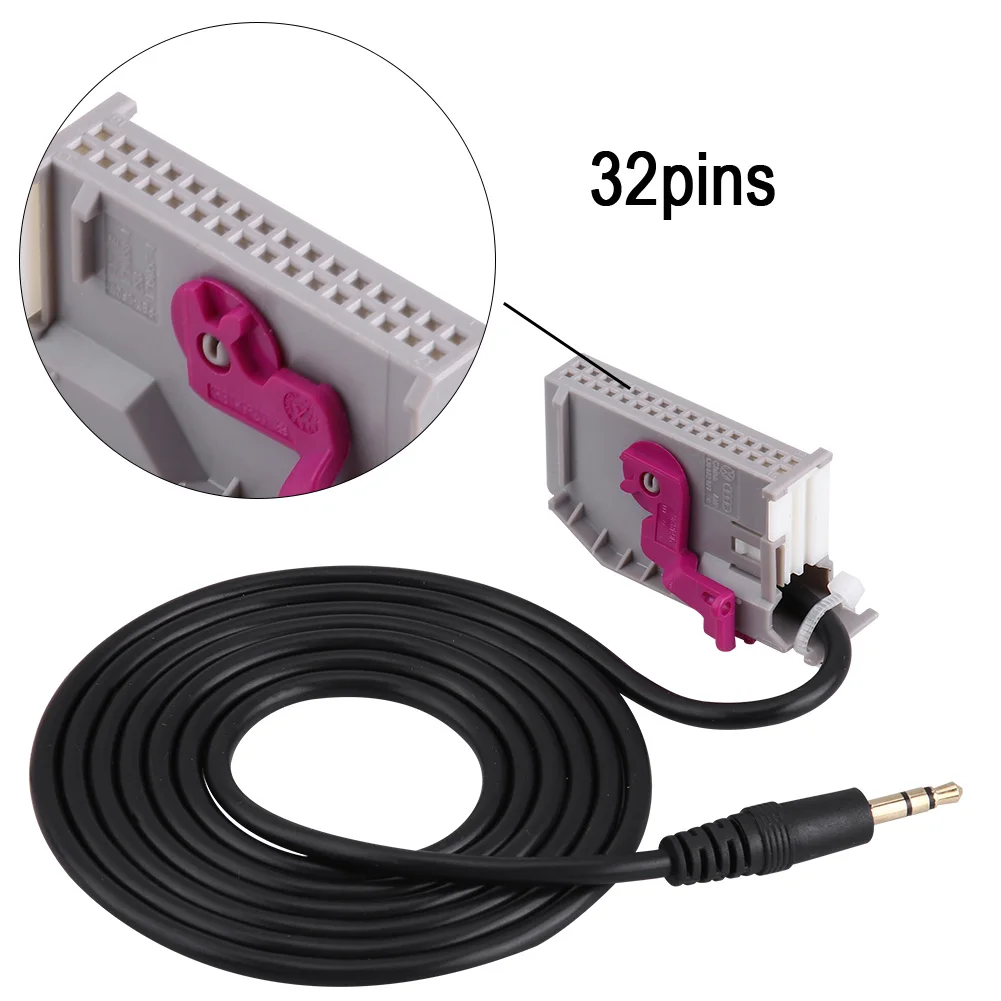 SOONHUA Retrofit Adapter Cable Car Navigation 3.5mm Jack Aux-In Audio Cables Adapter With Removal Tool Keys For Audi RNSE Stereo