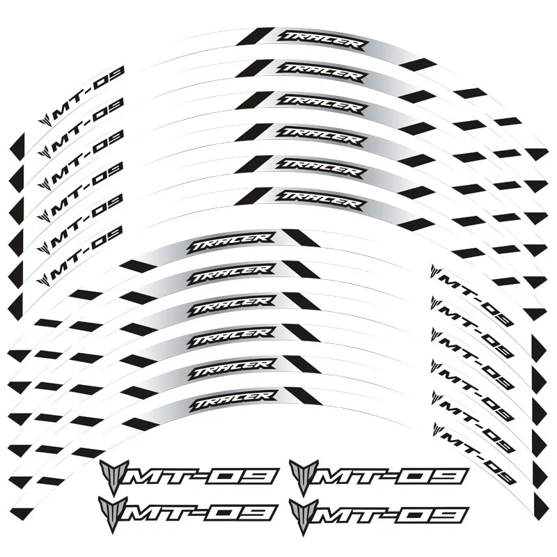 Передний и задний край колеса мотоцикла внешний край 12 полоса наклейка Светоотражающая полоса колесная наклейка для yamaha MT-09 MT-09