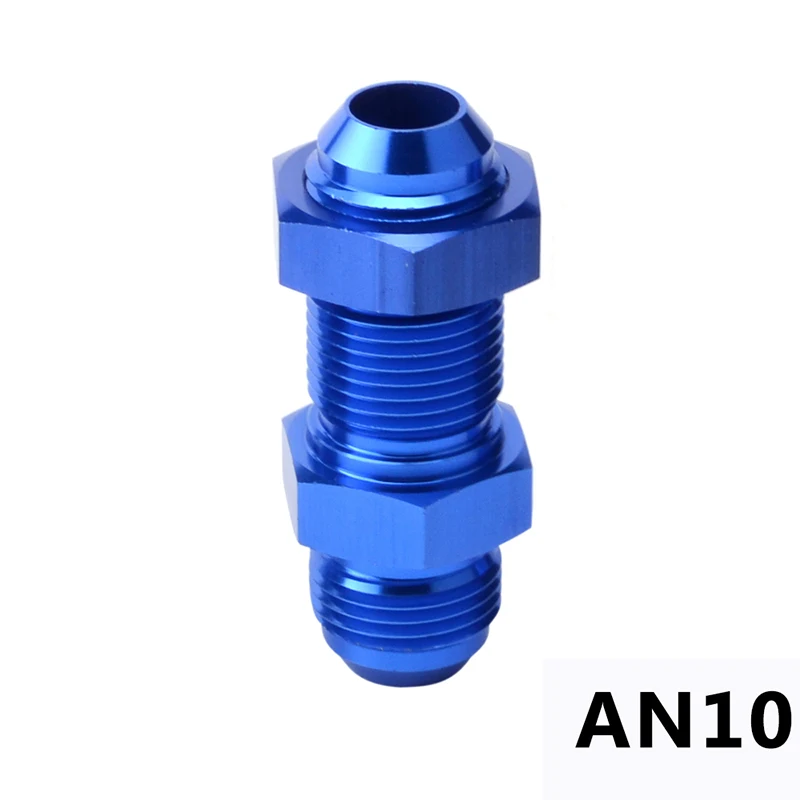 Злой energy-AN3-AN16 анозированный алюминиевый прямой мужской резьбовой термоперемычка расклешенные фитинги с разъемы с гайками конец шланга синий - Цвет: AN10