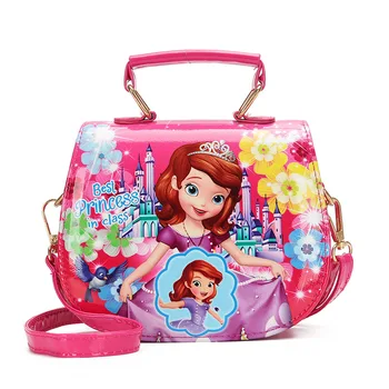 

New Cute Mini Bag Children Sofia Handbag For Girls Cartoon Cat PU Waterproof Should Bag Kids Girls Fashion Messenger Bags