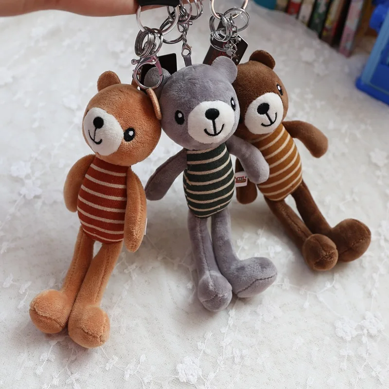 

2019 Hot Cute Long-legged frog pig fox monkey keychain Car Pendant Animal Key Chains Keyring Women Bag girl Charm