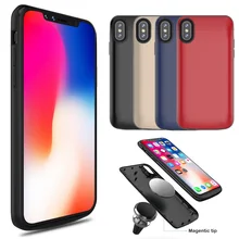 Внешний 3600-6000 мАч Умный Магнитный чехол-бампер из ТПУ для iPhone X для Xs