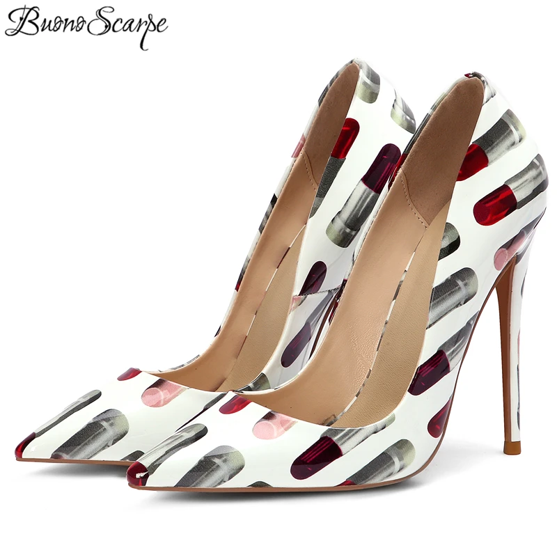 

Buono Scarpe Women Office Lady Pumps Shallow Mouth Sexy High Heels Pointed Toe Thin Heels Shoes Spring Summer Women Shoes 2019